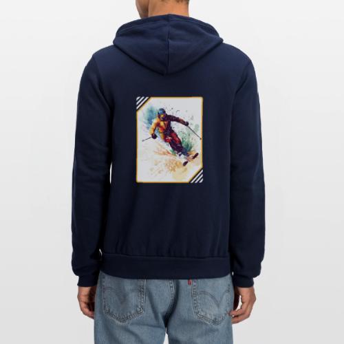 Winter Skiing Escape - Unisex Full Zip Hoodie
