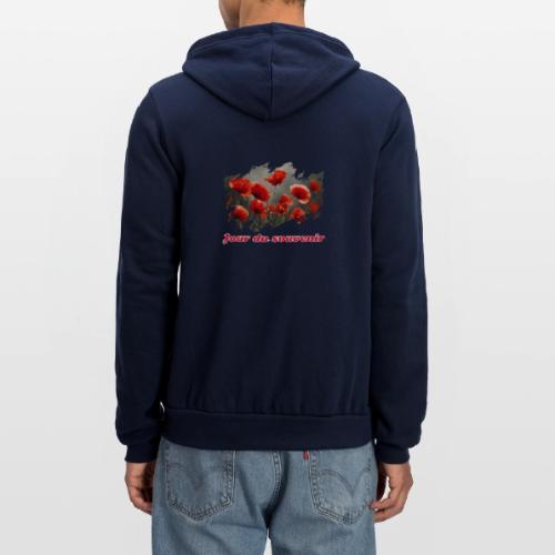 Remembrance Day with Poppies - Unisex Full Zip Hoodie
