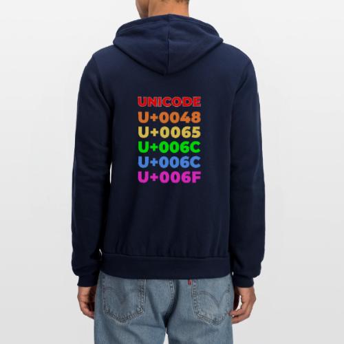 Hello, in unicode - Unisex Full Zip Hoodie