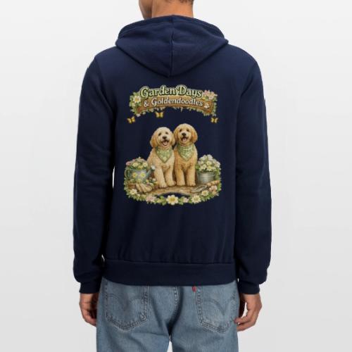 Garden Days & Goldendoodles Cozy Dog Lovers Design - Unisex Full Zip Hoodie