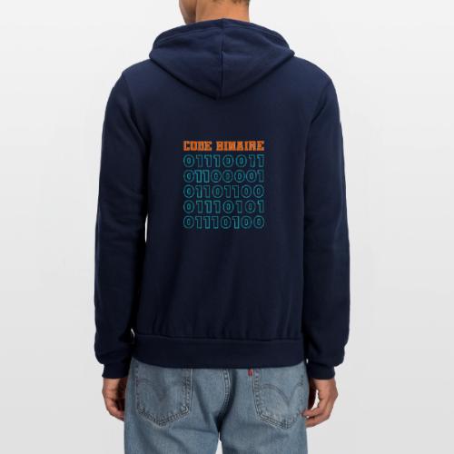 Hi in binary code - Unisex Full Zip Hoodie