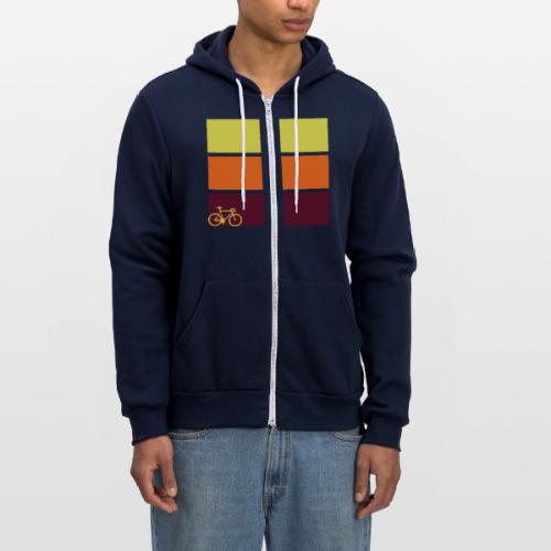 tricolor with bicycle - Unisex Full Zip Hoodie