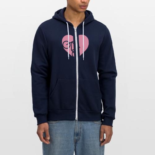 heart_bicycle_cutout - Unisex Full Zip Hoodie