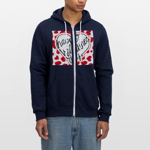Valentine's Day Designs, February 14, Love Friends - Unisex Full Zip Hoodie