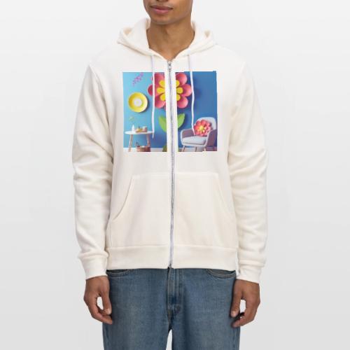 Flower design and harmony of environmental well-be - Unisex Full Zip Hoodie