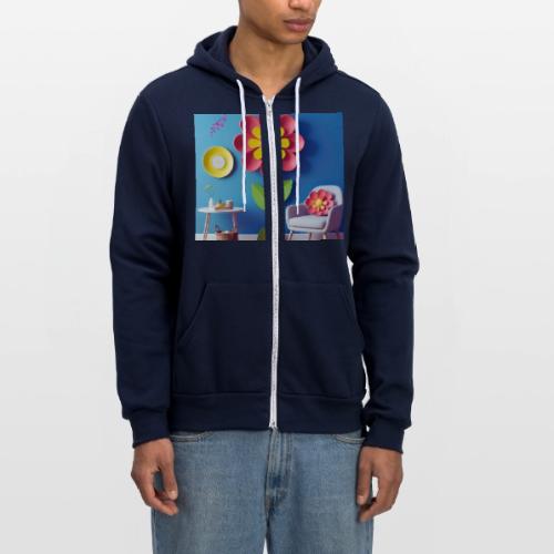 Flower design and harmony of environmental well-be - Unisex Full Zip Hoodie