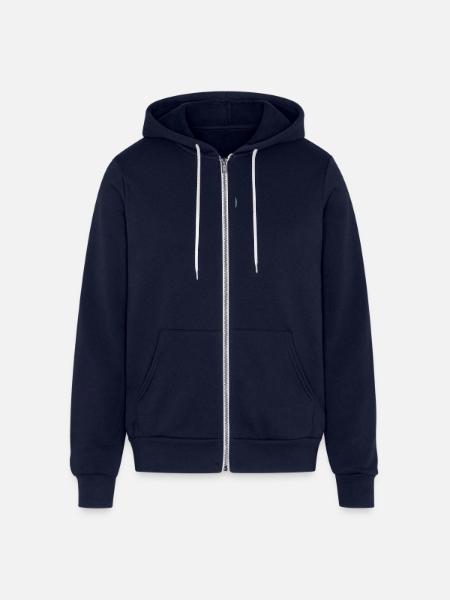 Breathe In, Leaf Out - Unisex Full Zip Hoodie - navy