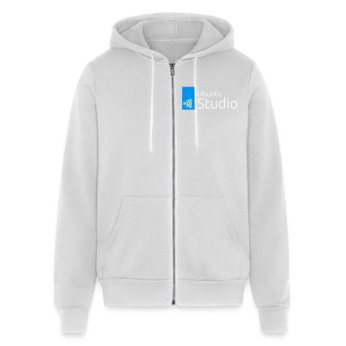 Ubuntu Studio 2022 - Stacked White - Unisex Full Zip Hoodie