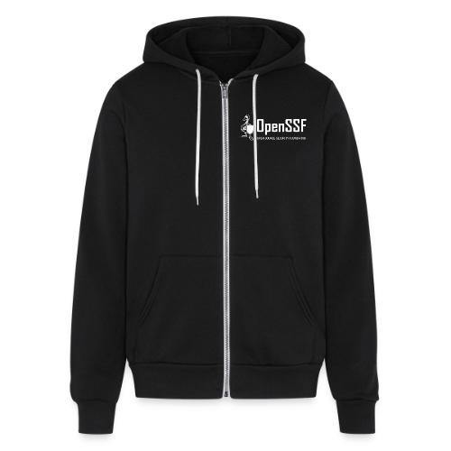 OpenSSF Logo White - Unisex Full Zip Hoodie