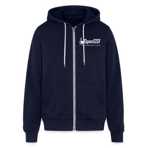 OpenSSF Logo White - Unisex Full Zip Hoodie