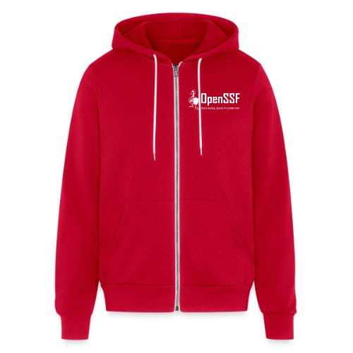 OpenSSF Logo White - Unisex Full Zip Hoodie