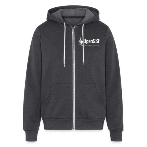 OpenSSF Logo White - Unisex Full Zip Hoodie