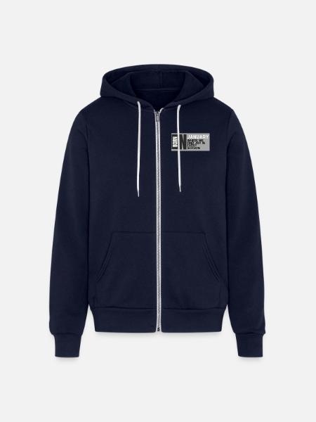 Joyful January - Unisex Full Zip Hoodie - navy