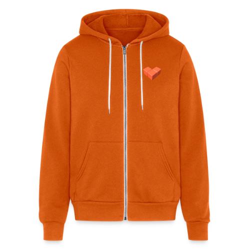Blocksworld: Classic Heart Design - Unisex Full Zip Hoodie