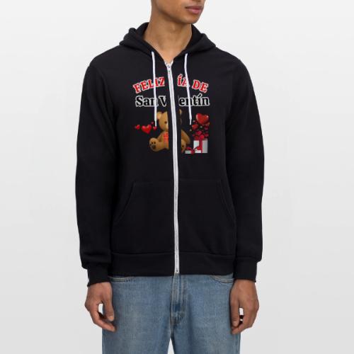 Valentine's Day Celebration Bears Love Hearts. - Unisex Full Zip Hoodie