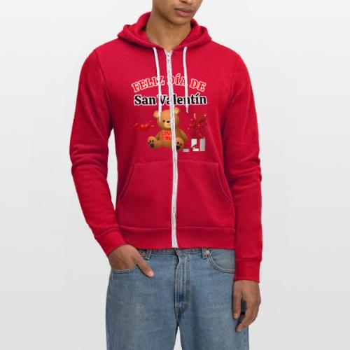 Valentine's Day Celebration Bears Love Hearts. - Unisex Full Zip Hoodie