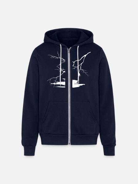Flash in the night - Unisex Full Zip Hoodie - navy