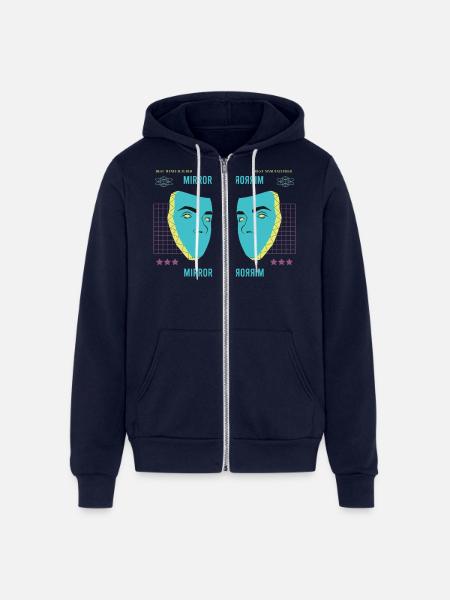 Mirror - Unisex Full Zip Hoodie - navy