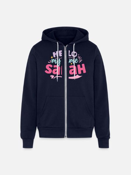 Sarah My Name Is Sarah - Unisex Full Zip Hoodie - navy
