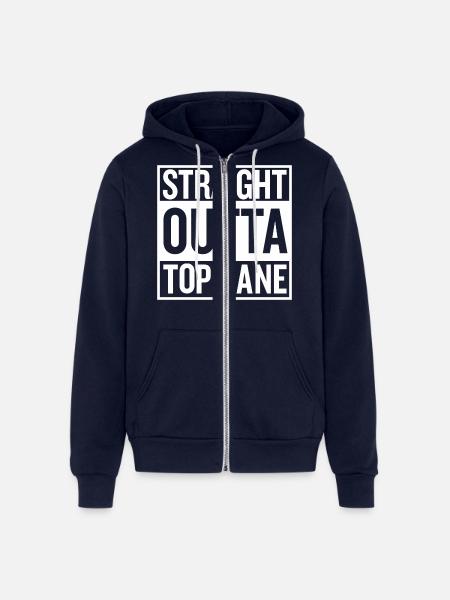 Straight Outta Top Lane - Unisex Full Zip Hoodie - navy