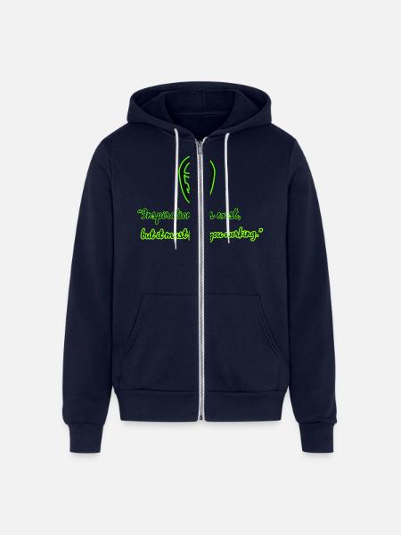 Motivational Quotes - Unisex Full Zip Hoodie - navy