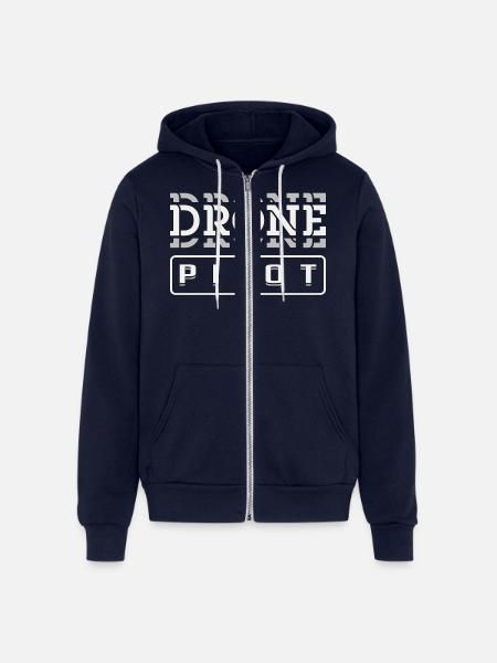 Drone Pilot Drones Uav - Unisex Full Zip Hoodie - navy