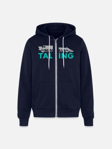 Minimal Talking - Unisex Full Zip Hoodie - navy