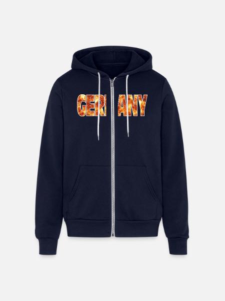 Germany - Unisex Full Zip Hoodie - navy