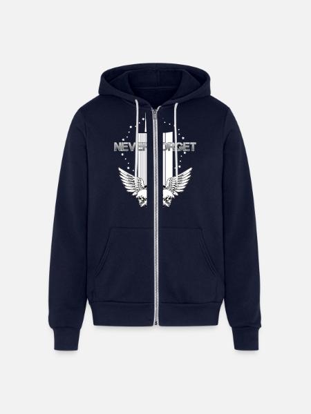 911 Never forget - Unisex Full Zip Hoodie - navy