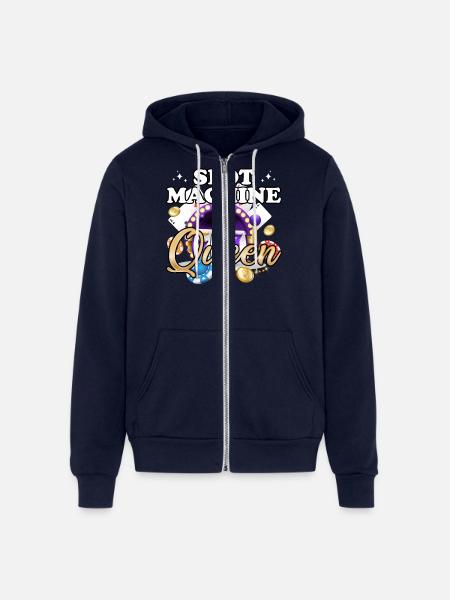 Slot Machine Queen - Unisex Full Zip Hoodie - navy