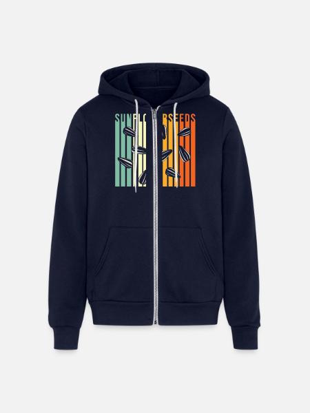 Sunflower Seeds - Unisex Full Zip Hoodie - navy