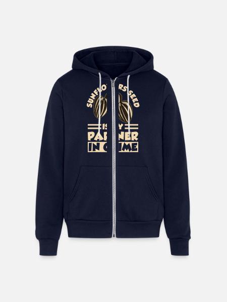Sunflower Seeds - Unisex Full Zip Hoodie - navy