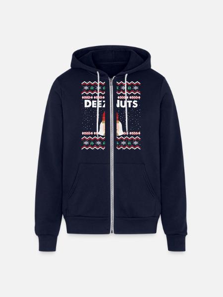 Deez Nuts Nutcracker - Unisex Full Zip Hoodie - navy