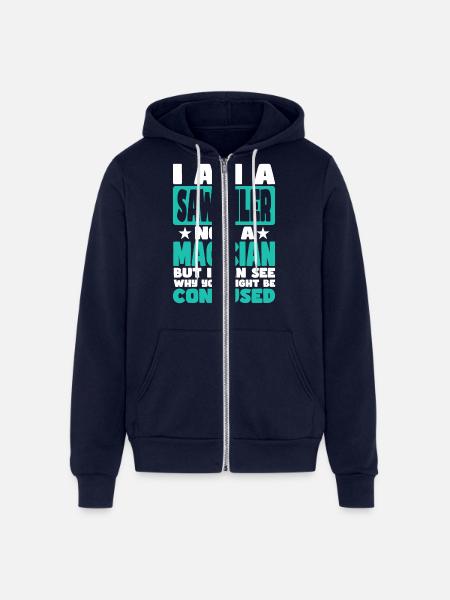 Saw Filer - Unisex Full Zip Hoodie - navy