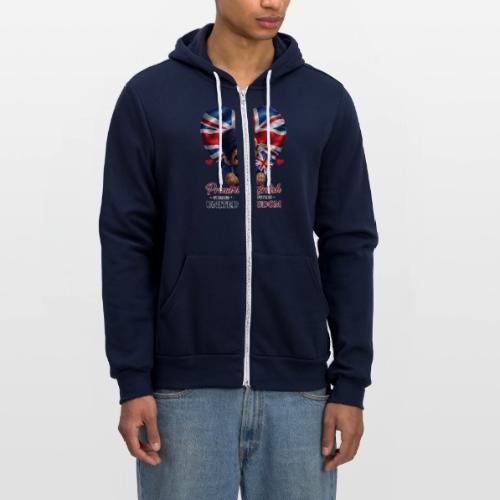 Proud to Be British Teddy Bear UK Patriot Gift - Unisex Full Zip Hoodie