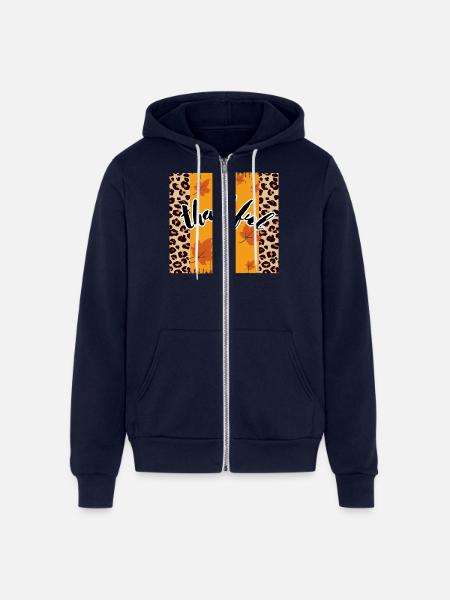 thankful - Unisex Full Zip Hoodie - navy