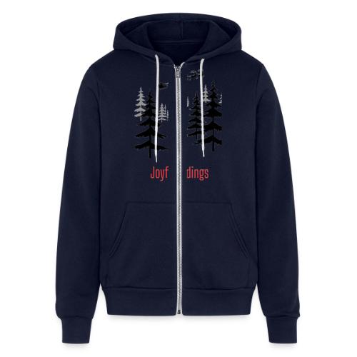 Joyful Tidings Christmas T-Shirt - Unisex Full Zip Hoodie