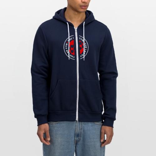 The Lab Circle Logo with heart White - Unisex Full Zip Hoodie