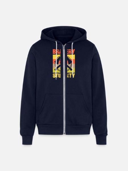 Bravery stupidity tshirt - Unisex Full Zip Hoodie - navy