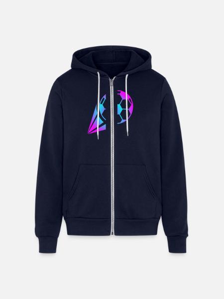 Futboll - Unisex Full Zip Hoodie - navy