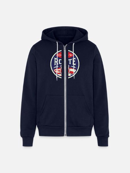 US route - Unisex Full Zip Hoodie - navy