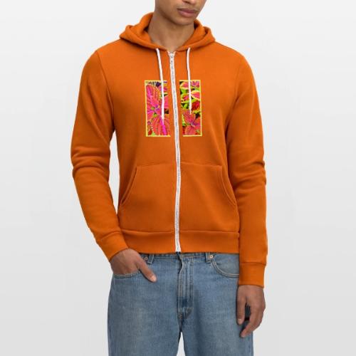 Vibrant RadiantLeaf Dreams Pattern - Unisex Full Zip Hoodie