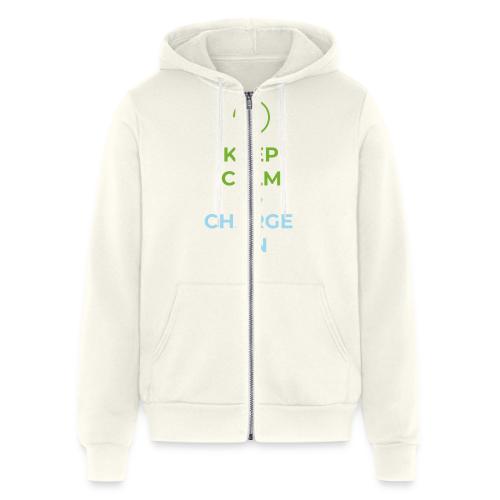 Keep calm and charge on - Unisex Full Zip Hoodie
