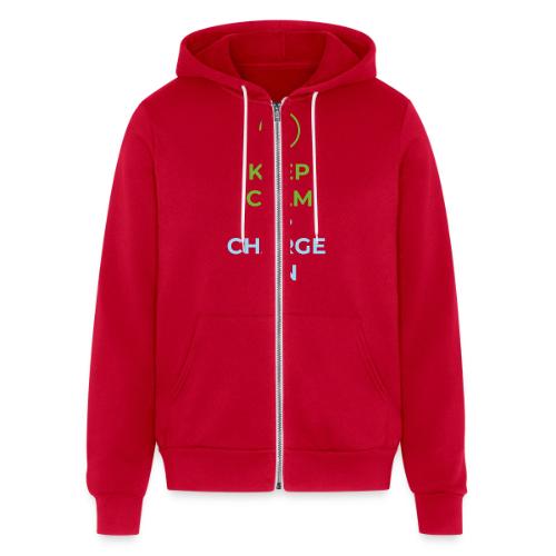 Keep calm and charge on - Unisex Full Zip Hoodie