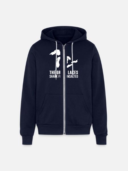 The Great Lakes - Unisex Full Zip Hoodie - navy