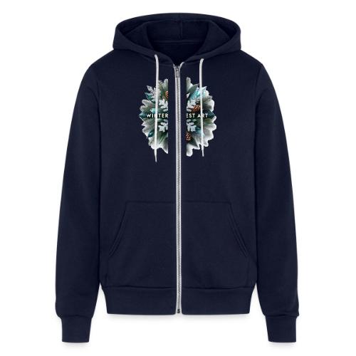 Intricate Frozen Evergreen T-Shirt - Unisex Full Zip Hoodie