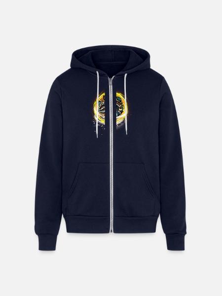 Illuminated Salamander - Unisex Full Zip Hoodie - navy