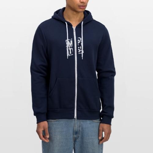 MapThis! White Stamp Logo - Unisex Full Zip Hoodie