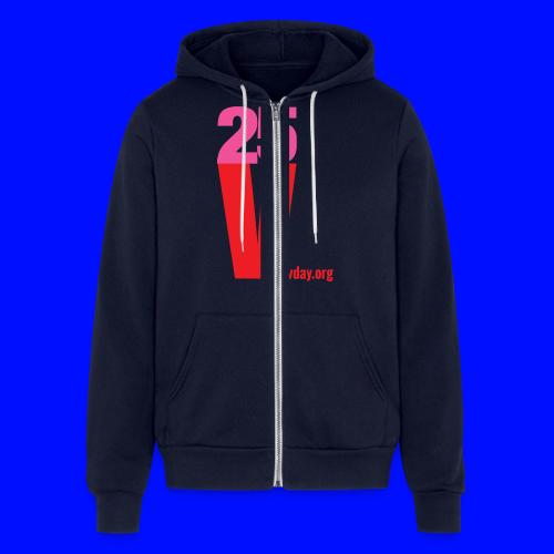 V25 pinkred webaddres tote - Unisex Full Zip Hoodie