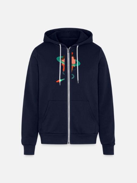 Ice Cream Planet - Unisex Full Zip Hoodie - navy